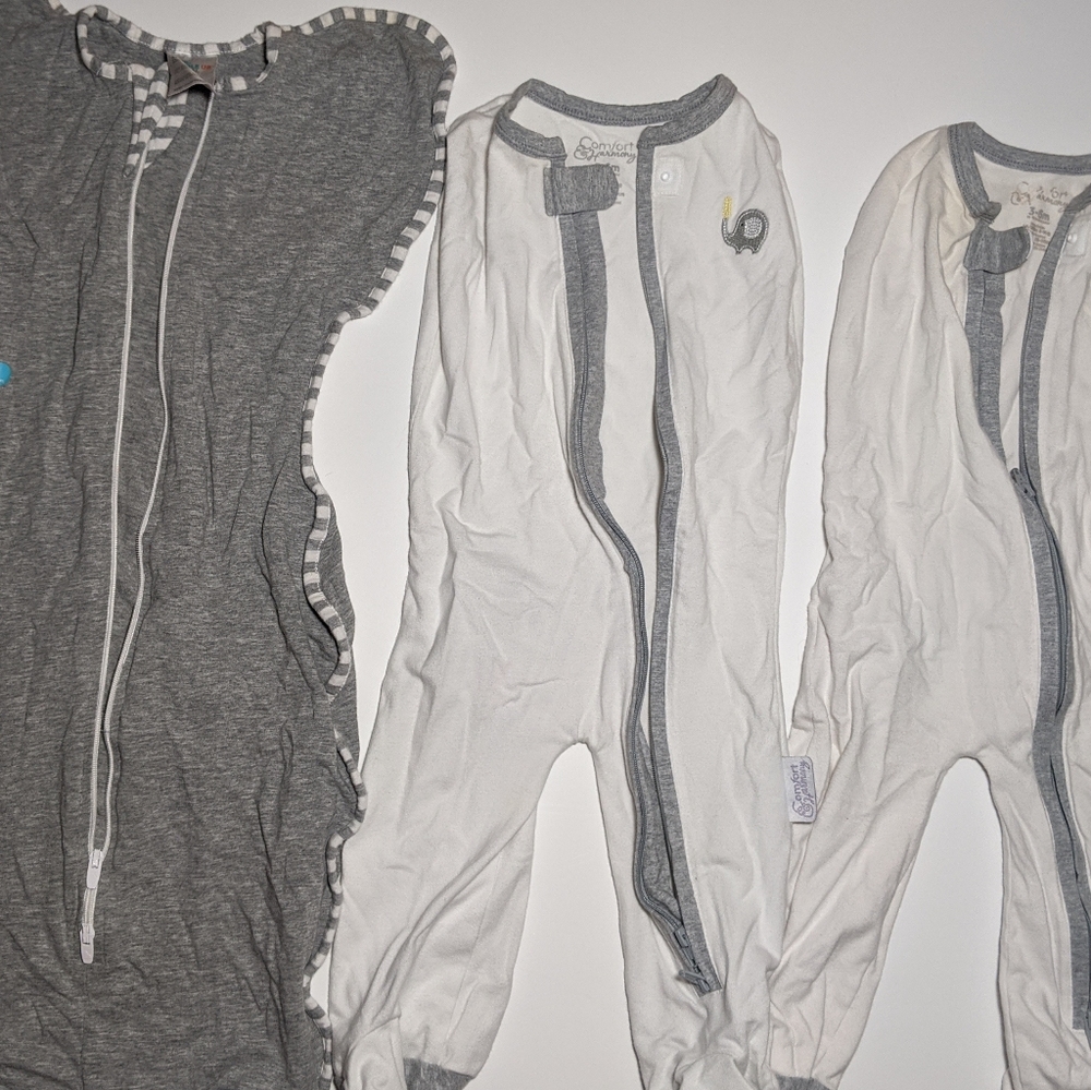 3 zip up Swaddles- Comfort & Love to Swaddle Up